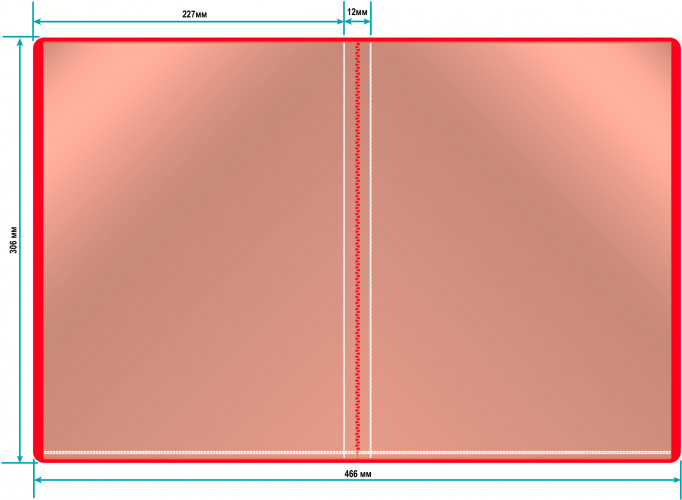 Папка с 20 прозр.вклад. Бюрократ -BPV20RED A4 пластик 0.6мм торц.карм с бум. встав красный