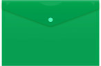 Конверт на кнопке Бюрократ -PK804A5NGRN A5 непрозрачный пластик 0.18мм зеленый