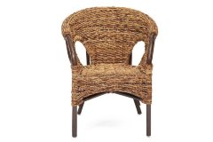 Комплект обеденный &quot;Mandalino&quot; 05/21 ( 4 кресла + стол обеденный ) /без подушек/, ротанг, walnut (грецкий орех), плетение-банановые листья