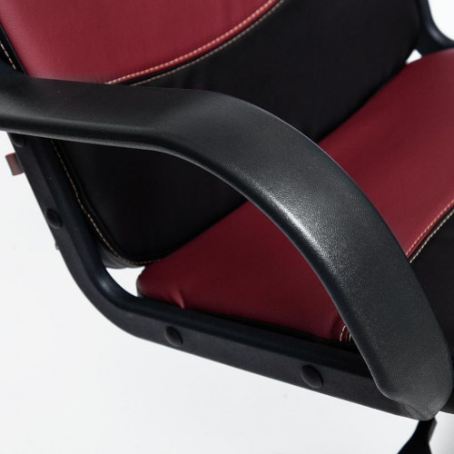 Кресло BAGGI, кож/зам, черный/бордо, 36-6/36-7