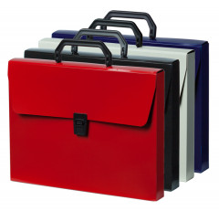 Портфель Бюрократ DeLuxe DLPP01BBERRY 1 отдел. A4 пластик 0.7мм черничный