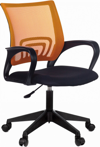 Кресло Бюрократ CH 696 оранжевый TW-38-3 сиденье черный TW-11 сетка/ткань крестов. пластик