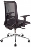 Кресло Бюрократ Sirius черный сетка крестов. металл хром