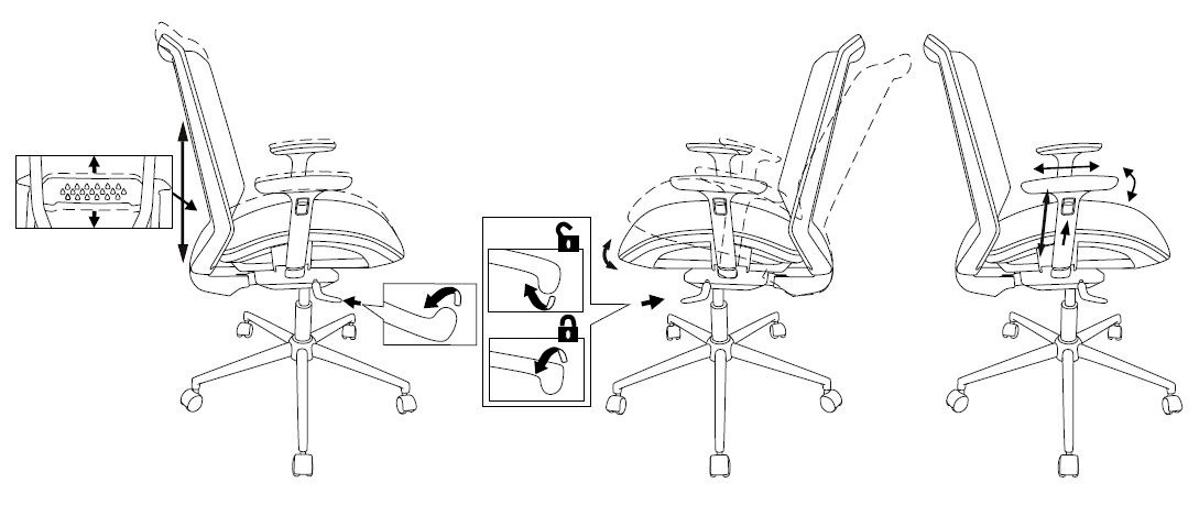 Кресло Бюрократ Sirius черный сетка крестов. металл хром