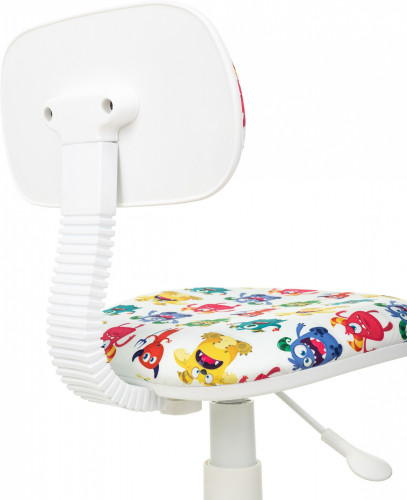 Кресло детское Бюрократ CH-W201NX белый монстры крестов. пластик пластик белый