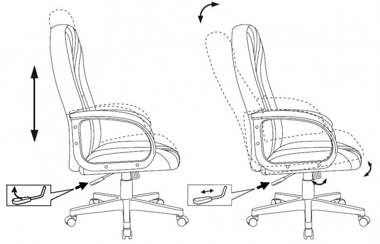 Кресло руководителя Бюрократ T-898 темно-синий 38-416 крестов. пластик