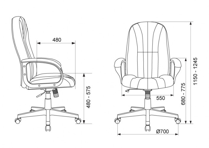 Кресло руководителя Бюрократ T-898 темно-синий 38-416 крестов. пластик