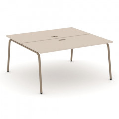 Estetica Рабочая станция на 2 места ES.D.RS-2.4-LK Капучино/Латте металл 1580*1500*750