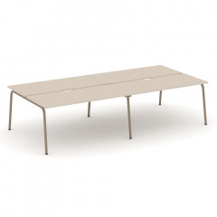 Estetica Рабочая станция на 4 места ES.D.RS-4.4-VK Капучино/Латте металл 3160*1500*750