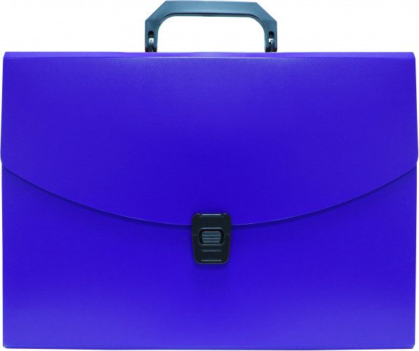 Портфель Бюрократ -BPP6BLUE 6 отдел. A4 пластик 0.7мм синий