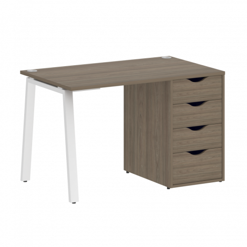 Home Office Стол письменный VR.SP-3-118.4.A Вяз/Белый металл 1180*720*750