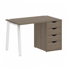 Home Office Стол письменный VR.SP-3-118.4.A Вяз/Белый металл 1180*720*750