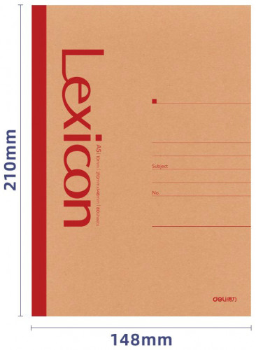 Тетрадь Deli 23211 A5 80л линейка ассорти