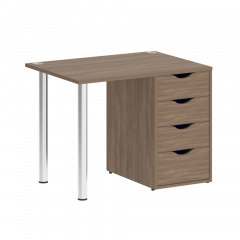 Home Office Стол письменный VR.SP-3-98.4 Дуб аризона/Хром опоры 980*720*750