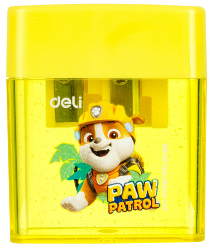 Точилка для карандашей ручная Deli EH551 Paw Patrol 2 отверстия пластик ассорти дисплей