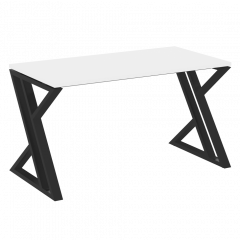 Loft Стол рабочий VR.L-SRZ-3.7 Белый бриллиант/Чёрный металл 1380*720*750