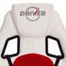 Кресло DRIVER, кож/зам/ткань, белый/красный, 36-01/08