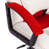 Кресло DRIVER, кож/зам/ткань, белый/красный, 36-01/08