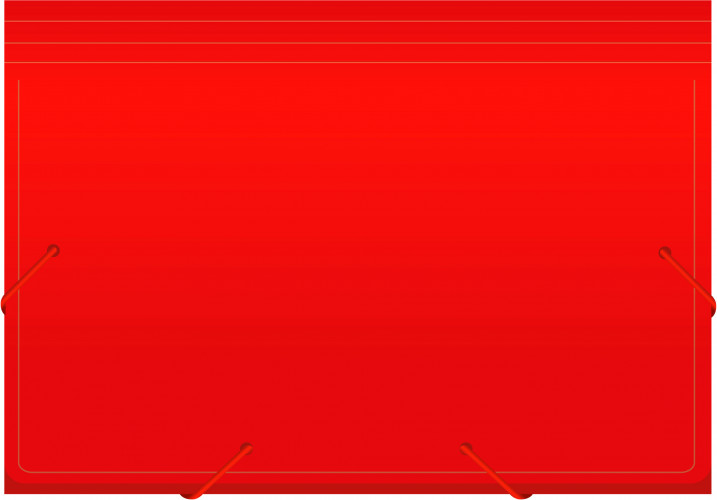 Портфель Бюрократ -BPR6RED 6 отдел. A4 пластик 0.7мм красный