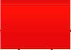 Портфель Бюрократ -BPR6RED 6 отдел. A4 пластик 0.7мм красный