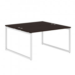 Стол 2-х местный XQWST 1414 Легно темный/Белый 1400х1406х750
