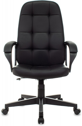 Кресло руководителя Бюрократ CH 002 черный эко.кожа крестов. пластик