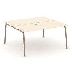Estetica Рабочая станция на 2 места ES.D.RS-2.4-LK Сатин/Латте металл 1580*1500*750