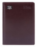 Ежедневник Letts GLOBAL DE-LUXE A5 недатир. натур. кожа белые страницы позолоч. срез бургунди