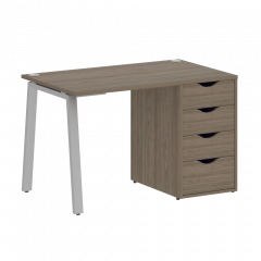 Home Office Стол письменный VR.SP-3-118.4.A Вяз/Серый металл 1180*720*750