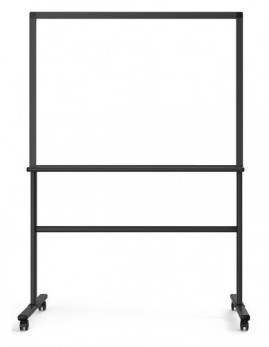 Доска стеклянная Deli 8738 стеклянная белый 90x120см алюминиевая рама стекло на подставке магнитный 4 магнита/4 колесика/2 маркера/стиратель