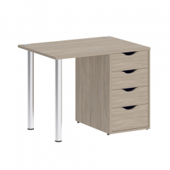 Home Office Стол письменный VR.SP-3-98.4 Дуб аттик/Хром опоры 980*720*750