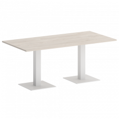 Home Office Стол прямоугольный VR.SP-5-180.2 Денвер светлый/Белый металл 1800*900*753
