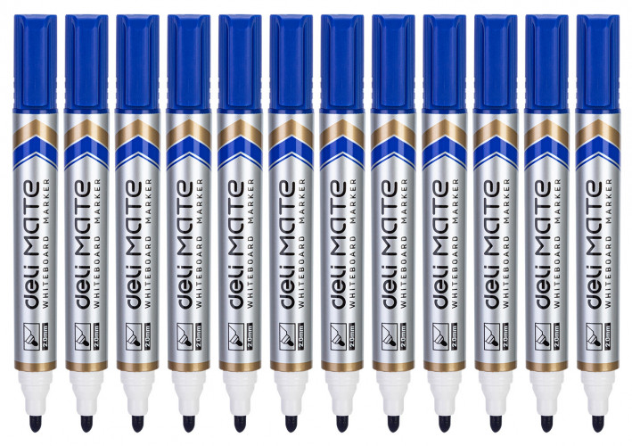 Маркер для досок Deli EU00330 Mate круглый пиш. наконечник 2мм синий