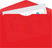 Конверт на кнопке Бюрократ -PK804A5NRED A5 непрозрачный пластик 0.18мм красный