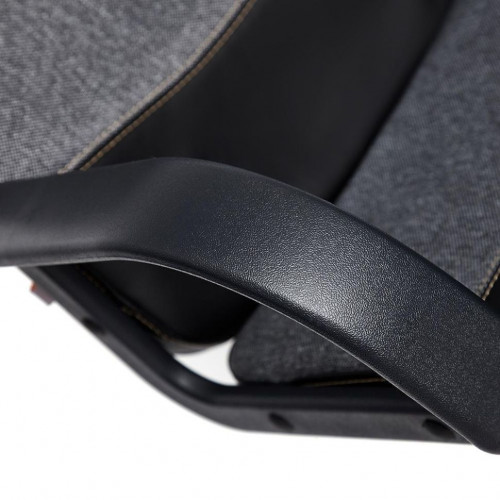 Кресло BAGGI, кож/зам/ткань, черный/серый, 36-6/207