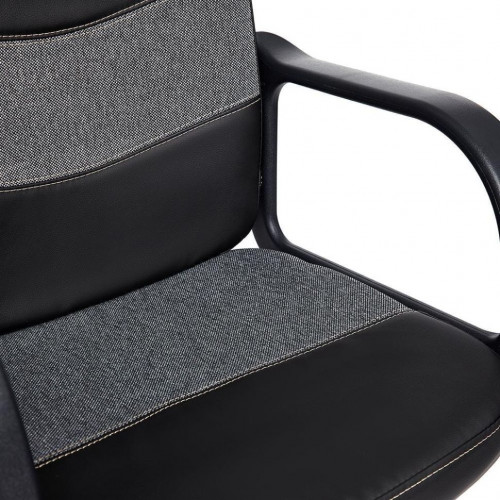 Кресло BAGGI, кож/зам/ткань, черный/серый, 36-6/207