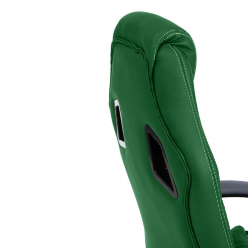 Кресло DRIVER, кож/зам/ткань, зеленый/серый, 36-001/12