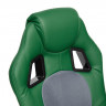 Кресло DRIVER, кож/зам/ткань, зеленый/серый, 36-001/12