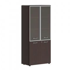 Шкаф комбинированный с замком в дверях малых и обвязкой DHC 85.7(Z) Венге Магия 892х450х1950 DIONI