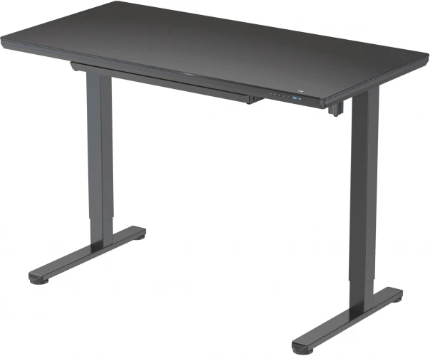 Стол для компьютера Cactus подъёмный столешница стекло черный каркас черный (CS-EGD-BBK)