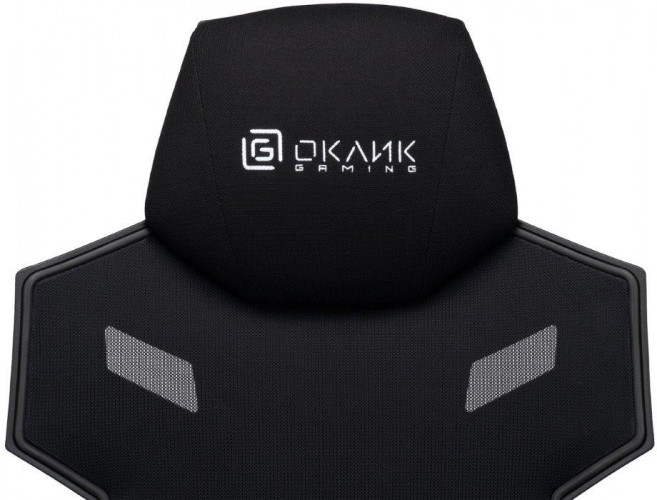 Кресло игровое Оклик 111G черный/красный сиденье черный сетка/ткань с подголов. крестов. пластик черный