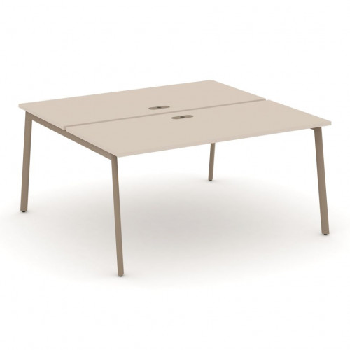 Estetica Рабочая станция на 2 места ES.D.RS-2.4-LP Капучино/Латте металл 1580*1500*750