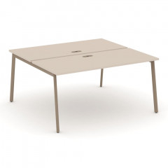 Estetica Рабочая станция на 2 места ES.D.RS-2.4-LP Капучино/Латте металл 1580*1500*750