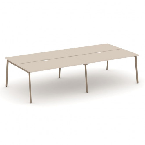 Estetica Рабочая станция на 4 места ES.D.RS-4.4-VP Капучино/Латте металл 3160*1500*750