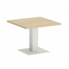 Home Office Стол журнальный квадратный VR.SP-5-60.2G Акация/Белый металл 600*600*450