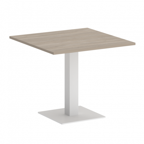 Home Office Стол квадратный VR.SP-5-90.2 Дуб аттик/Белый металл 900*900*753