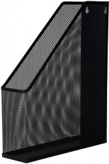 Лоток вертикальный Deli E9186 для бумаг 250х73х316мм черный металл сетка