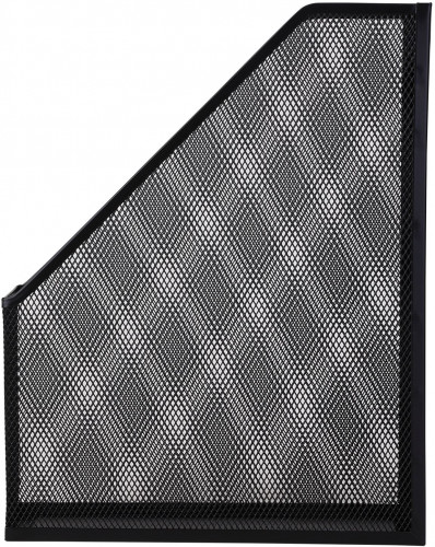 Лоток вертикальный Deli E9186 для бумаг 250х73х316мм черный металл сетка