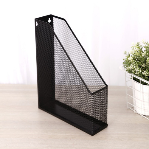 Лоток вертикальный Deli E9186 для бумаг 250х73х316мм черный металл сетка