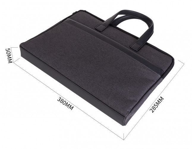 Папка-портфель Deli 63751GREY 1 отдел. терилен серый